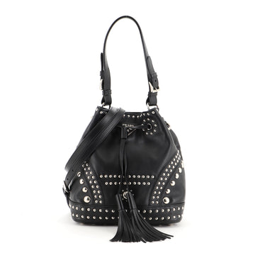 Prada Bucket Bag Studded Soft Calfskin Large