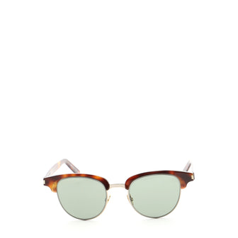 Saint Laurent Slim Wayfarer Sunglasses Tortoise Acetate