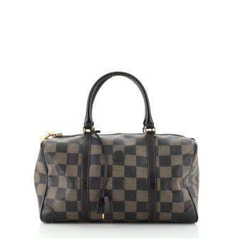 Fendi Vintage Boston Bag Check Coated Canvas XL