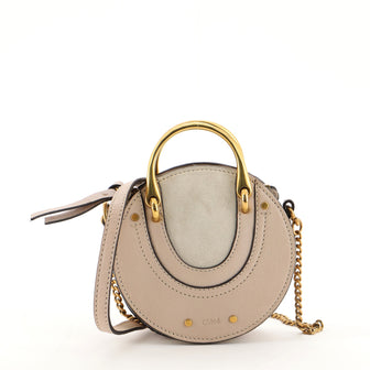 Chloe Pixie Crossbody Bag Leather with Suede Mini