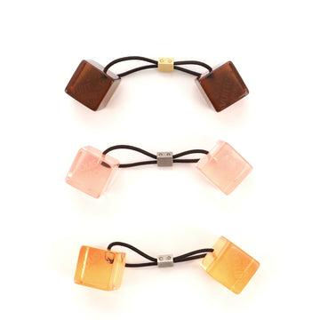 Louis Vuitton Cube Hair Ties Set Resin