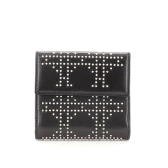 Christian Dior Bifold Wallet Cannage Studded Leather