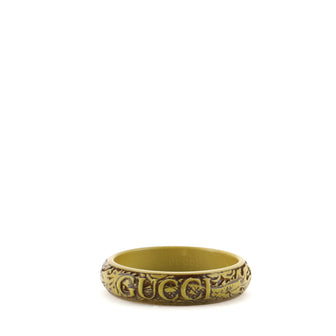 Gucci Logo Cuff Bracelet Carved Resin Thin
