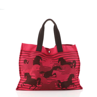 Hermes Beach Tote Printed Toile Medium