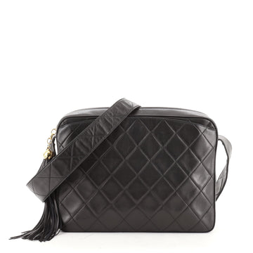 Chanel Vintage Slit Pocket Camera Bag Quilted Lambskin Medium