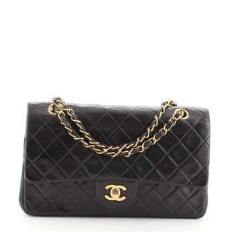 Chanel Vintage Classic Double Flap Bag Quilted Lambskin Medium