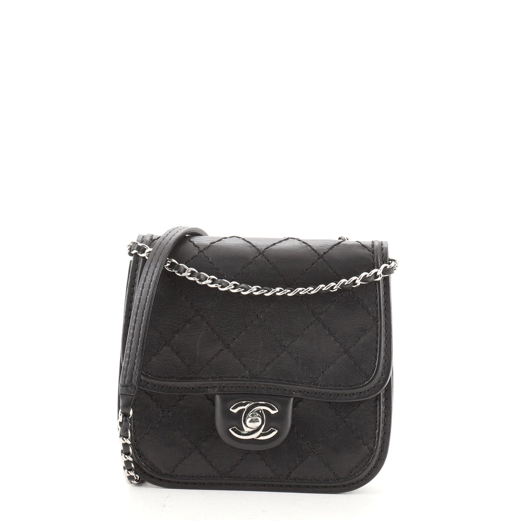 Chanel Citizen Flap Bag Quilted Calfskin Mini Black 640925