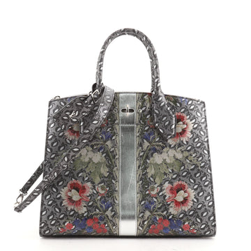 Louis Vuitton City Steamer Handbag Floral Printed Epi Leather MM