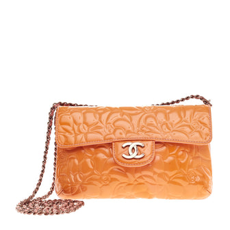 Chanel Camellia Flap Patent Small 