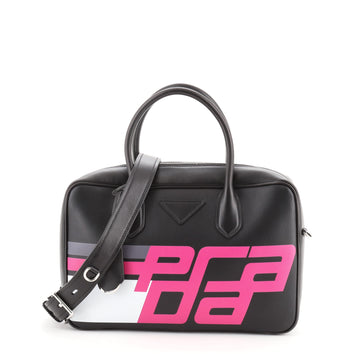 Prada Bauletto Bag Printed City Calf Medium