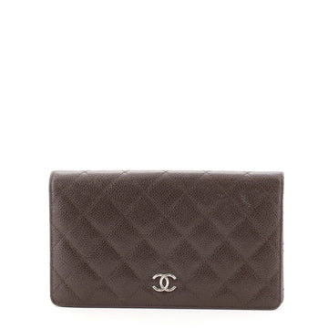 Chanel L-Yen Wallet Quilted Caviar
