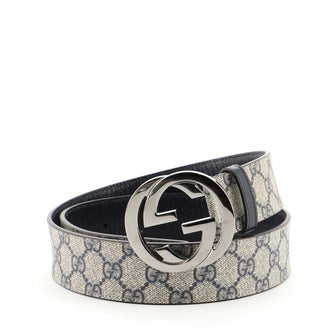 Gucci Interlocking G Belt GG Coated Canvas Wide