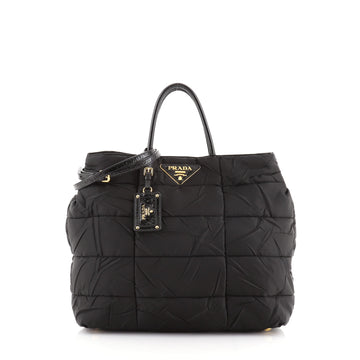 Prada Convertible Tote Quilted Tessuto Medium