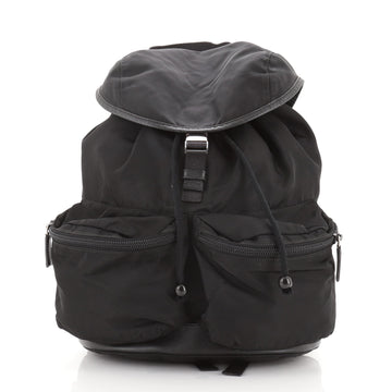 Prada Double Front Pocket Backpack Tessuto Medium