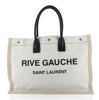 Saint Laurent Rive Gauche Shopper Tote Canvas Large