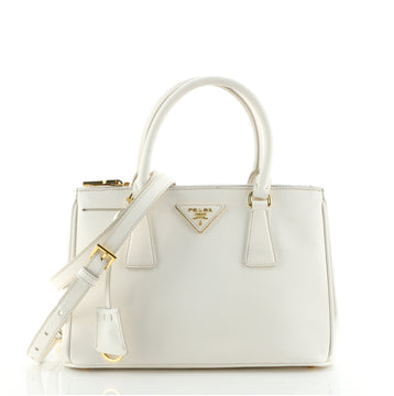 Prada Double Zip Lux Tote Saffiano Leather Mini