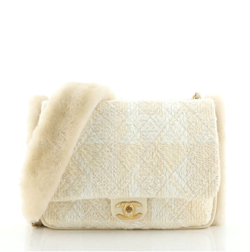 Chanel Paris-Hamburg Handpocket Flap Bag Quilted Calfskin and Shearling Jumbo