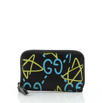 Gucci Zip Around Card Case GucciGhost Leather