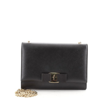 Salvatore Ferragamo Ginny Crossbody Bag Saffiano Leather Small