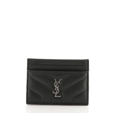 Saint Laurent LouLou Card Holder Matelasse Chevron Leather