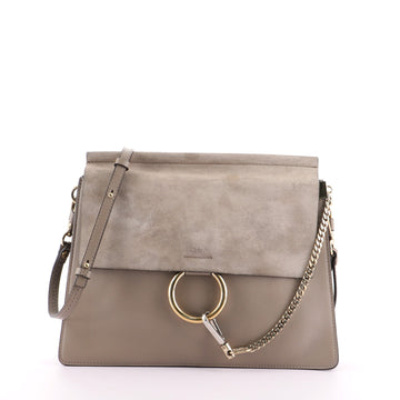 Chloe Faye Shoulder Bag Leather and Suede Medium