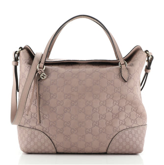 Gucci Bree Convertible Top Handle Bag Guccissima Leather Medium