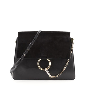 Chloe Faye Shoulder Bag Leather and Suede Medium