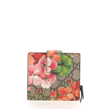 Gucci French Flap Wallet Blooms Print GG Coated Canvas