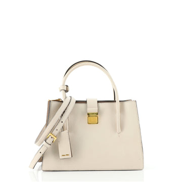 Miu Miu Madras Convertible Compartment Tote Leather Medium