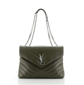 Saint Laurent LouLou Shoulder Bag Matelasse Chevron Leather Medium