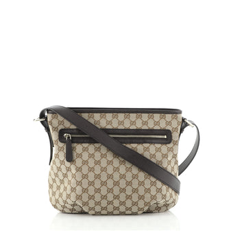 Gucci Front Zip Messenger GG Canvas Medium