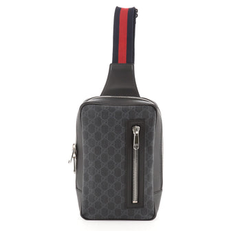 Gucci Soft Zip Sling Bag GG Coated Canvas Small