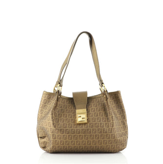 Fendi Chiusura Tote Zucchino Coated Canvas Medium