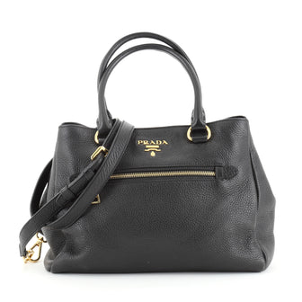 Prada Front Pocket Convertible Tote Vitello Daino Small