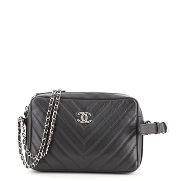Chanel Promenade Camera Bag Chevron Lambskin Small