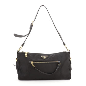Prada Front Zip Hobo Tessuto Small
