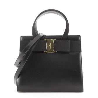 Salvatore Ferragamo Convertible Vara Bow Tote Leather Small