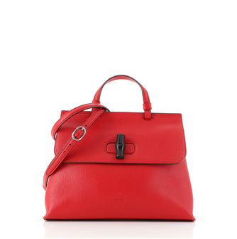 Gucci Bamboo Daily Top Handle Bag Leather Medium