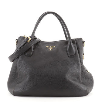 Prada Top Zip Convertible Tote Vitello Daino Large