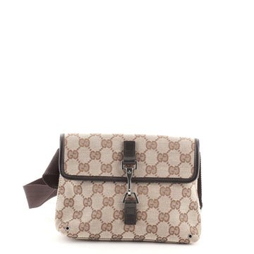 Gucci Buckle Waist Bag GG Canvas Small