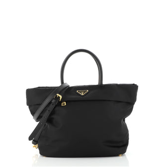 Prada Convertible Front Pocket Tote Tessuto Medium