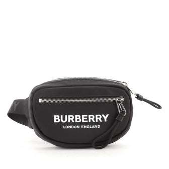 Burberry Logo Cannon Bum Bag Printed Nylon Small
