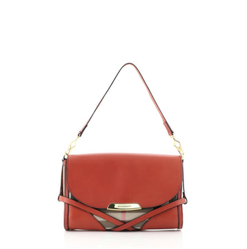 Burberry Bridle Abbott Crossbody House Check Canvas and Leather Small
