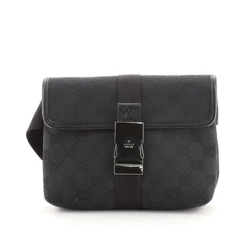 Gucci Buckle Waist Bag GG Canvas Small