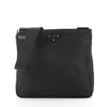 Prada Zip Messenger Bag Tessuto Medium