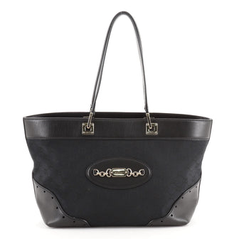 Gucci Punch Tote GG Canvas with Leather Large
