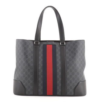 Gucci Web Open Tote GG Coated Canvas Large