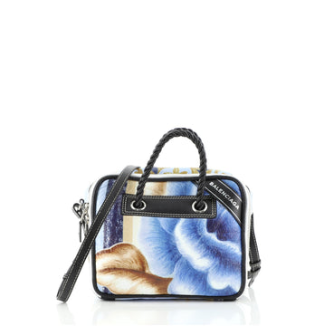 Balenciaga Blanket Square Bag Printed Leather Small