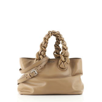 Miu Miu Convertible Resin Chain Tote Leather with Resin Medium