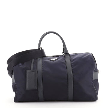 Prada Convertible Weekender Bag Tessuto with Saffiano Leather Medium